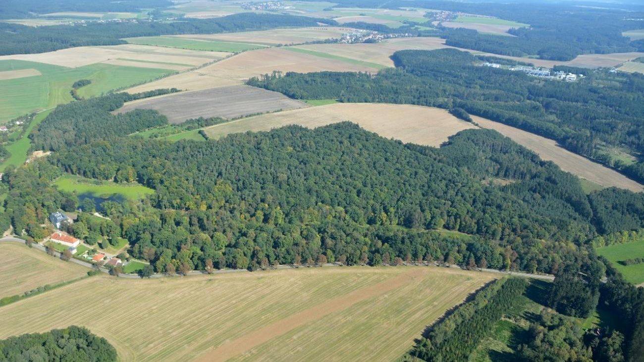 Plán ochrany KPZ Náměšťsko – Letecký pohled na krajinu zóny