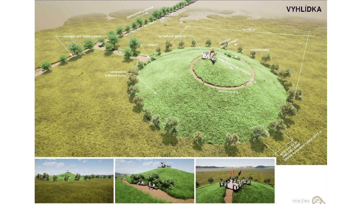 Regenerační opatření u VRT Poříčany – Světlá nad Sázavou – Vizualizace navrženého opatření